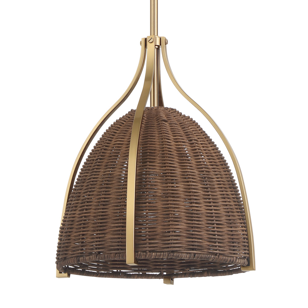 Hunter Arcelia Alturas Gold 1 Light Medium Pendant Ceiling Light Fixture