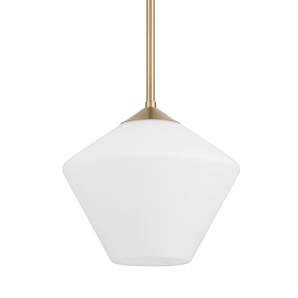 Hunter Celestial Valley Alturas Gold with Cased White Glass 1 Light Pendant Ceiling Light Fixture