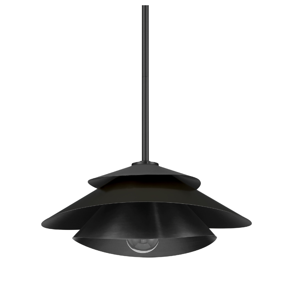 Hunter Hiro Matte Black 1 Light Large Pendant Ceiling Light Fixture