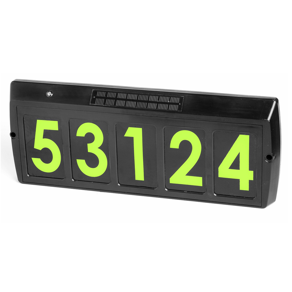 Solar Address Sign - Black Finish