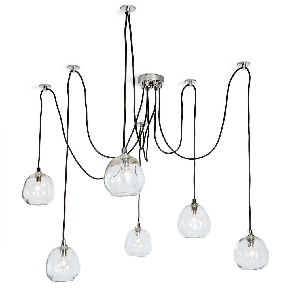 Molten Spider Small With Clear Glass (Polished N