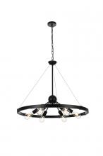 Elegant LD746D32BK - Thora 32 Inch Pendant Light in Black