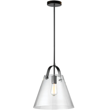 Dainolite 871P-BK - 1 Light Incandescent Pendant Matte Black Finish with Clear Glass