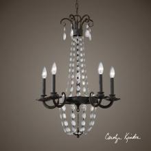 Uttermost 21274 - Uttermost Icelandia 5 Light Textured Black Chandelier